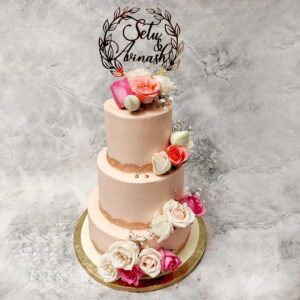 25 Engagement Cake Designs cake ordered online in Kathmandu, Nepal