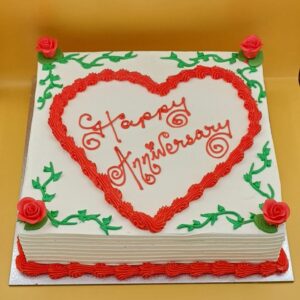 Anniversary Heart Cake cake ordered online in Kathmandu, Nepal