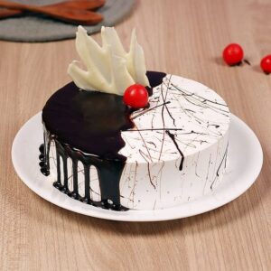 Cake By Kathmandu Online Cake Shop 1 Pound Choco-Vanilla Cake Delivery Within 24 Hrs cake ordered online in Kathmandu, Nepal