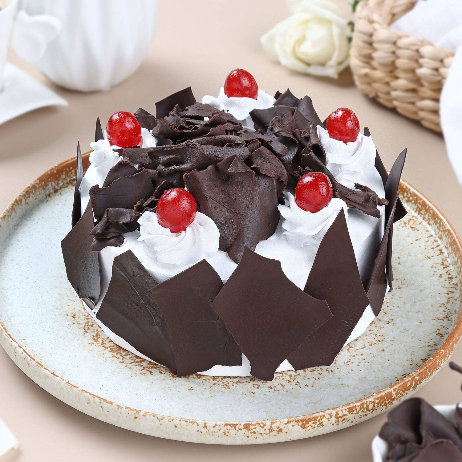 Cherry Kissed Black Forest Cake cake ordered online in Kathmandu, Nepal