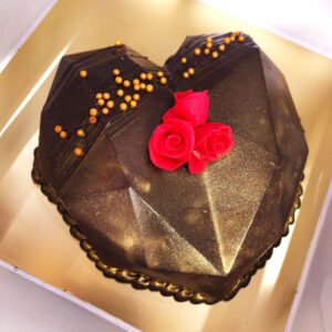 Heart and Roses Choco Pinata Cake cake ordered online in Kathmandu, Nepal