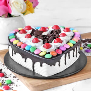 Heart Black Forest Gems Cake cake ordered online in Kathmandu, Nepal