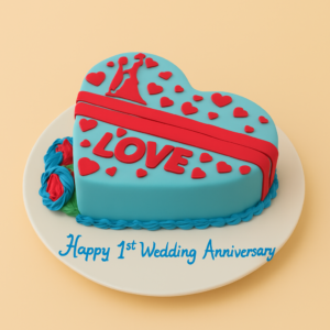Heart of Love Anniversary Cake – Brown Bear Bakers cake ordered online in Kathmandu, Nepal