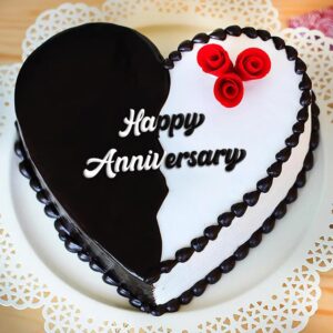 Heart Shape Anniversary Cake 1kg - Chocolate 2 cake ordered online in Kathmandu, Nepal