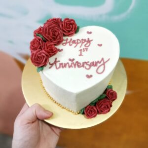 Heart Shape Anniversary Cake – Nanatang cake ordered online in Kathmandu, Nepal