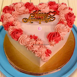 Heart Shaped Anniversary Cake cake ordered online in Kathmandu, Nepal