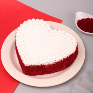 Heart Shaped Red Velvet Cake cake ordered online in Kathmandu, Nepal