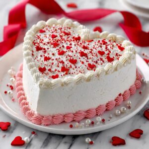 Heart-Shaped Red Velvet Cake with Cream Cheese Frosting cake ordered online in Kathmandu, Nepal