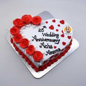 Heartshape Anniversary Cake – Magic Bakers, Delicious Cakes cake ordered online in Kathmandu, Nepal