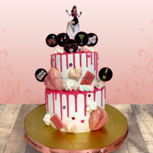Pink Bachelorette Party Cake cake ordered online in Kathmandu, Nepal