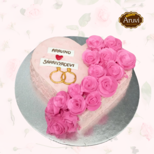 Radiant Love Engagement Cake - Aruvi Bakery & Sweets cake ordered online in Kathmandu, Nepal
