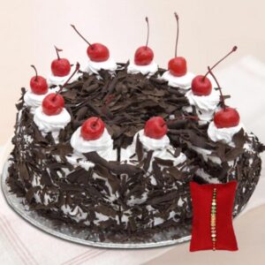 Raksha Bandhan Cake By Kathmandu Online Cake Shop - 1 Pound Black Forest Cherry cake ordered online in Kathmandu, Nepal
