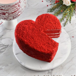 Red Velvet Cream Cheese Heart Cake cake ordered online in Kathmandu, Nepal