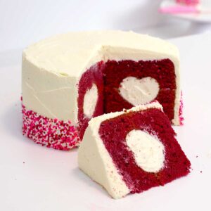 Red Velvet Heart Cake cake ordered online in Kathmandu, Nepal