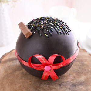 Round Choco Pinata Cake – OMZ cake ordered online in Kathmandu, Nepal