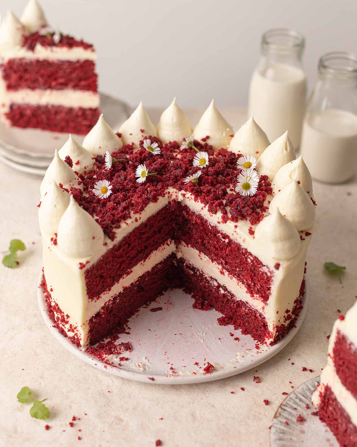 Slice Of Birthday Cake Red Velvet cake ordered online in Kathmandu, Nepal