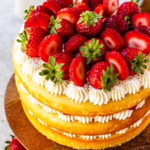 Strawberry Shortcake Cake Design cake ordered online in Kathmandu, Nepal