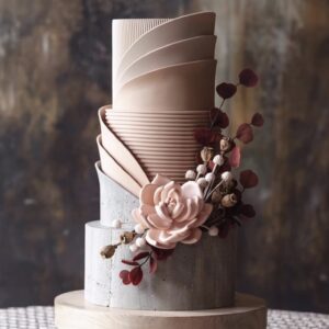 Wedding Cake Neutral, Wedding Cake Simple Elegant, Unusual Wedding ... cake ordered online in Kathmandu, Nepal