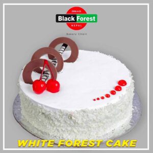 White Forest Cake (1 lb) from Black Forest Express (BHRHW) - Send ... cake ordered online in Kathmandu, Nepal